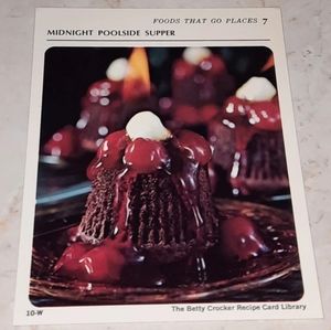 The Betty Crocker Recipe Card Library REPLACEMENT CARD FOODS THAT GO PLACES